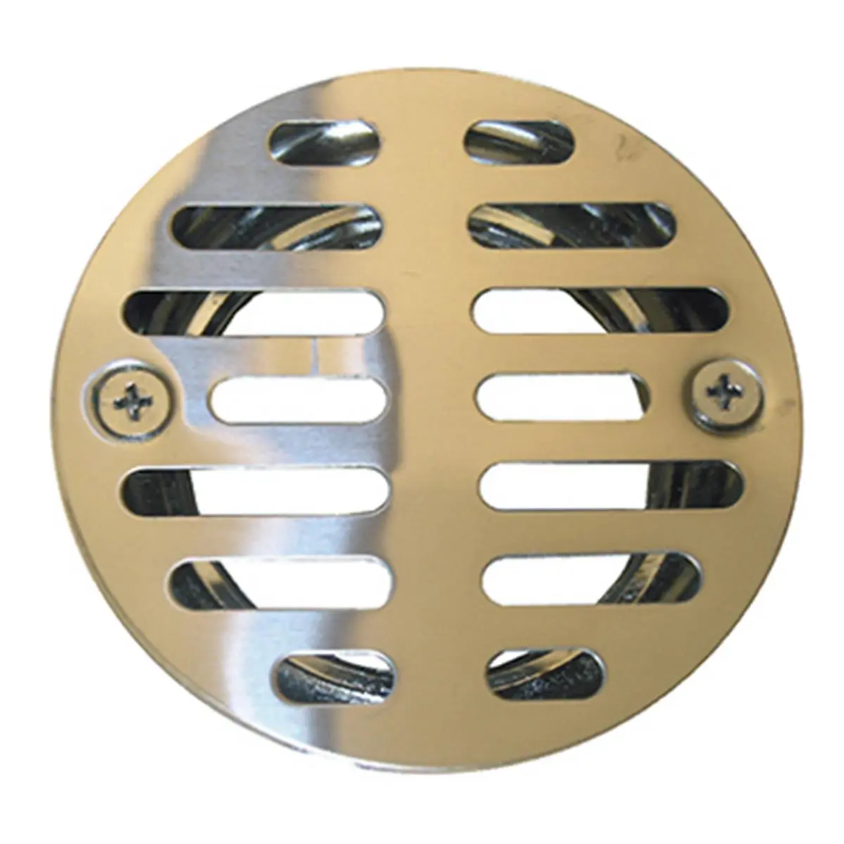 212 MAIN Larsen Supply 03-1231 1.5 in. Stainless Steel Grid Shower Drain, Bathroom Accessory, Shower Bath Accessory with Threaded Outlet for Efficient Water Drainage, Shower Bath Accessories