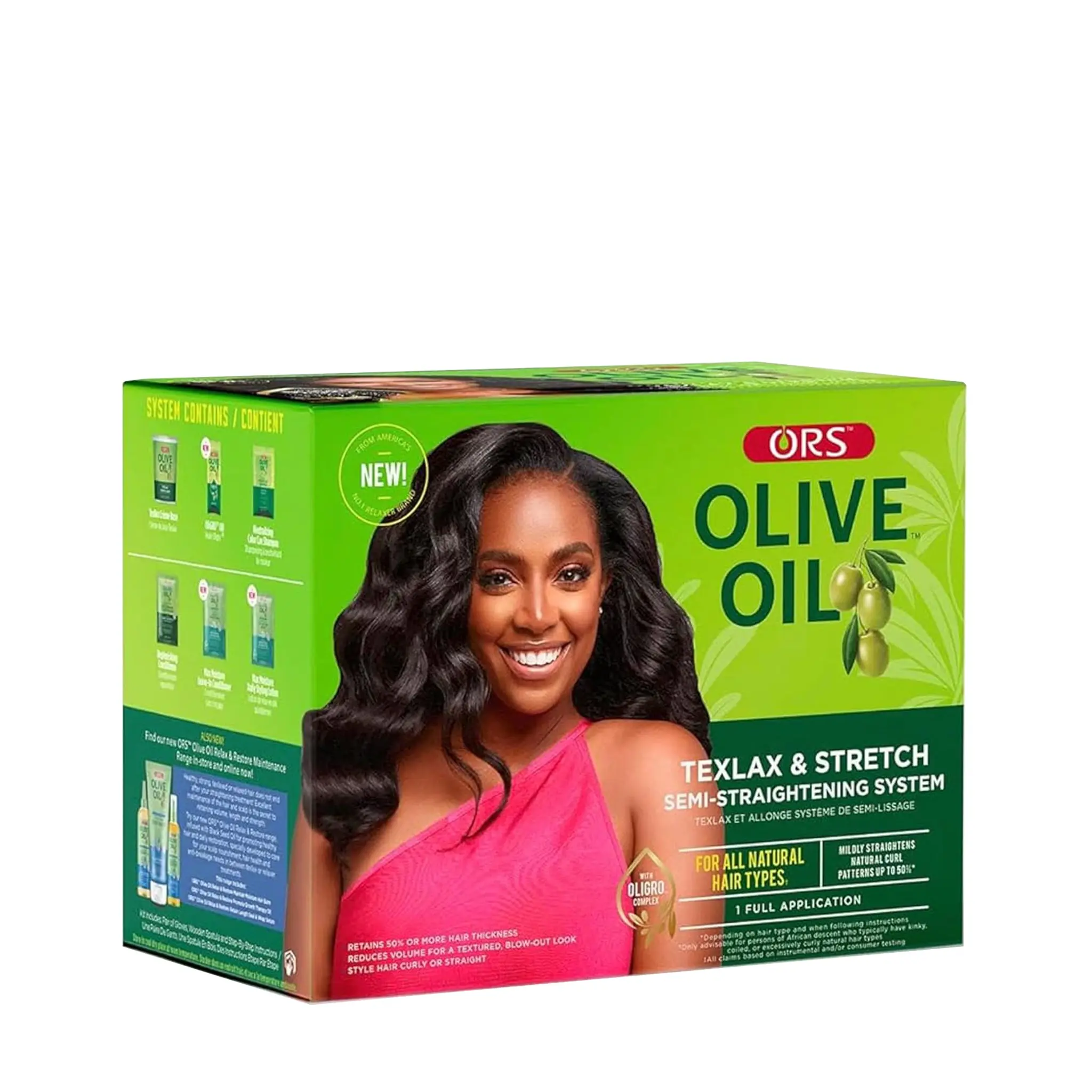 ORS Olive Oil Texlax & Stretch Semi-Straightening System for All Natural Hair Types