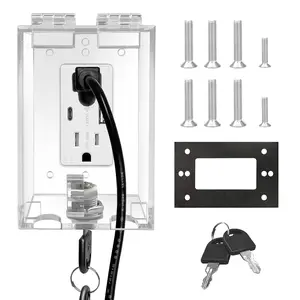 Clear Outlet Cover Box,Baby Safety Outlet Cover Box,Wall Outlet Covers,Easier Operation,Provide Extra Space Inside for Plugs & Adapters,Fits Standard Sockets 2.68“H x 1.36”W(1 Pack)