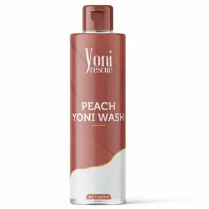 Peach Yoni Wash, 4oz,  feminine gel based Wash, Reduce Odor, balance pH level, antibacterial , increase comfort , 4oz. by Yoni Rescue intimate wash Skin Care
