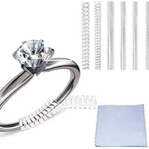 Ring Size Adjuster for Loose Rings, Ring Sizers Ring Spacers or Ring Tightener - Invisible Ring Guards - 6 Sizes Fitter, Resizer Fit Almost Any Size Rings