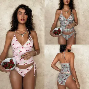 European And American-style Two-piece Triangular Slimming Swimsuit