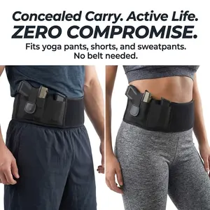 Belly Band Holster for Concealed Carry, IWB Gun Holsters for Men Women, Most Comfortable Waistband Handgun Carry with Magazine Pouch, One Holster Fits Most Pistols & Revolvers