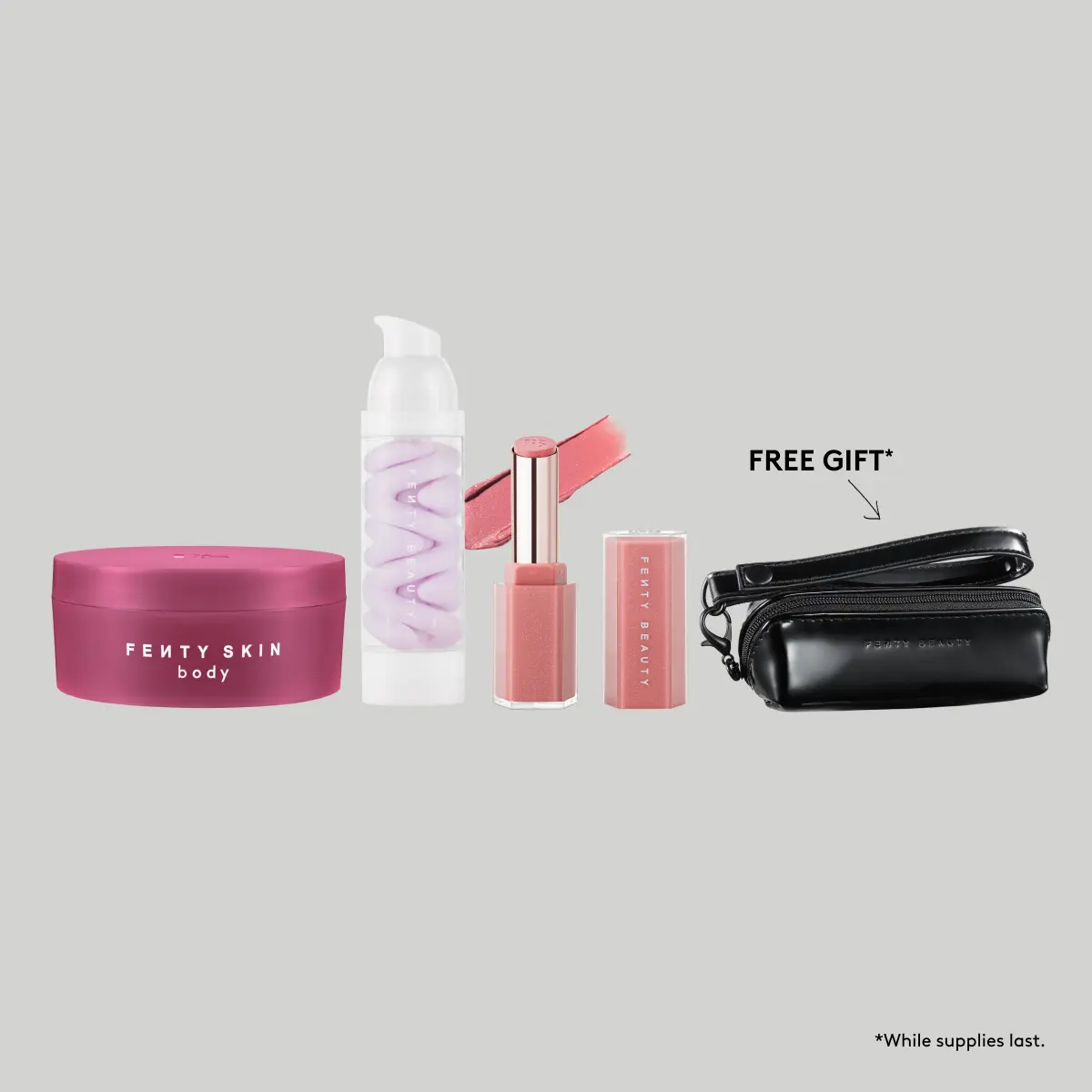 Fenty Beauty — Shannon's Fenty Faves: Gloss Bomb Stix High-Shimmer Gloss Stick, Butta Drop Whipped Oil Body Cream and Grip Trip Hydrating + Plumping Primer