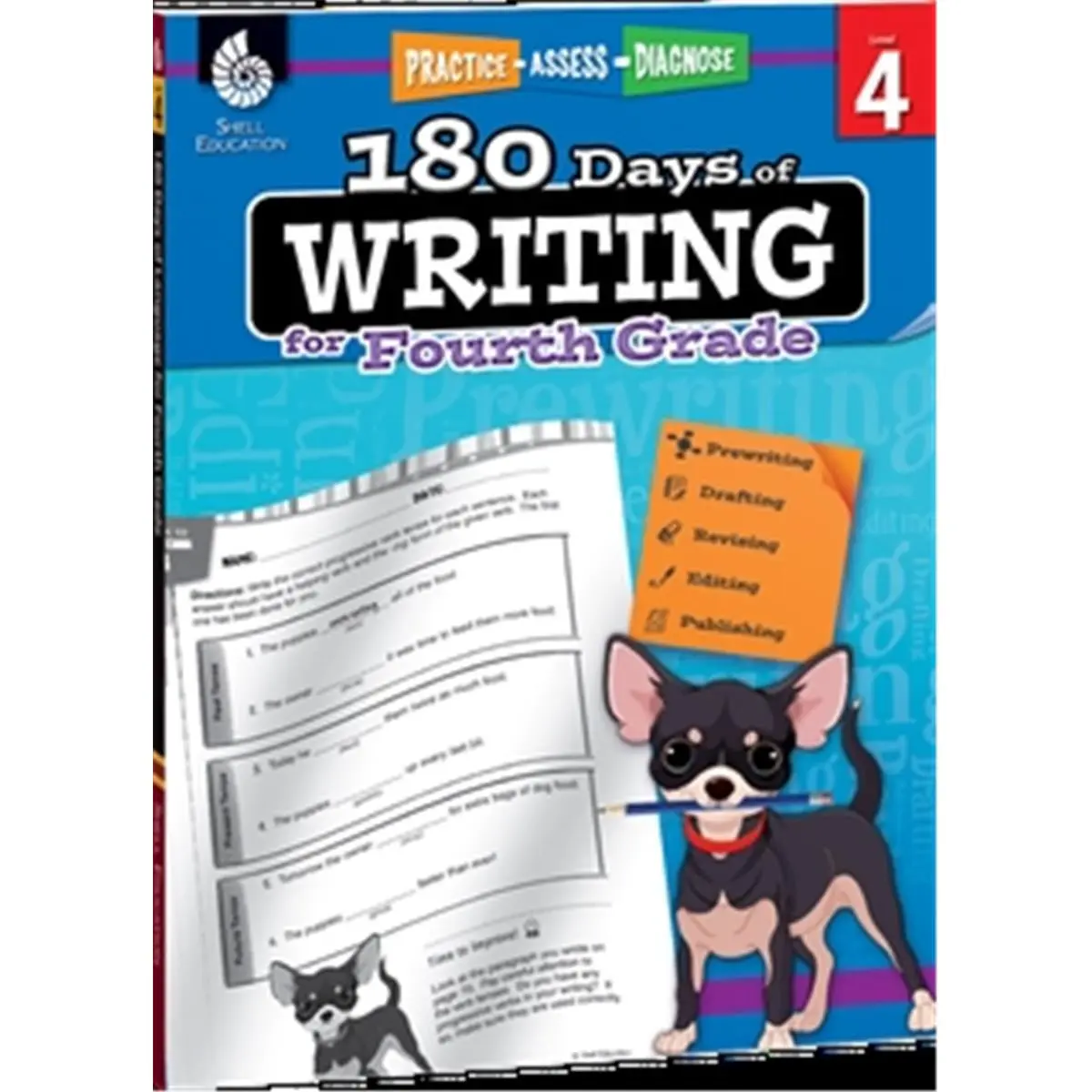 Shell Education 180 Days of Writing - 4th Grade Writing Practice Books, School & Educational Supplies Learning Activity Book