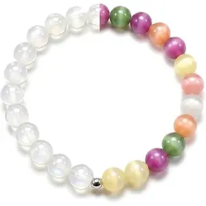 DearYou Studio B Dopamine Necklace Mood Necklace UV Reactive Color Changing Beaded Bracelet Set Rainbow Summer Accessories for Women