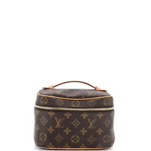 Pre-owned Louis Vuitton Canvas Coated Toiletry Bags Nice Vanity Case Monogram Canvas Mini by Rebag