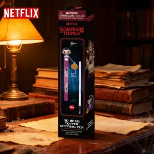 1PC Netflix Officially Licensed Stranger Things 7-Character Random One Blind Box Pens 3D Topper Spinning Stationery Office Accessory Halloween Christmas Gift for Desk Decoration Office Desk Accessories