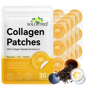 Solotree Collagen Patch 30pcs/bag, Contains Collagen Peptides & Vitamin C, Waterproof & Sweatproof Skin Care Patches, 1 Month Supply