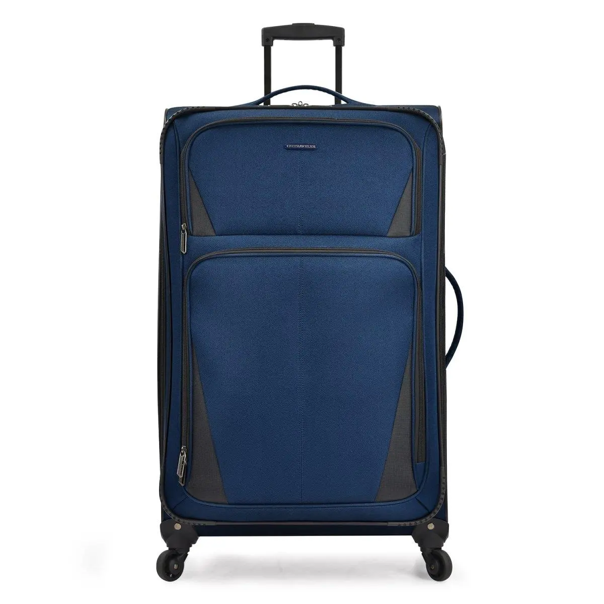 31-Inch Large Checked Luggage, Lightweight High-Capacity Design, Expandable Polyester Body with Interior Mesh Pocket and 360-Degree Mobility, Twill, Side Handle, Extra Space, Adult, Softside, Spinner Wheels, 10 Lbs, Travel In Style