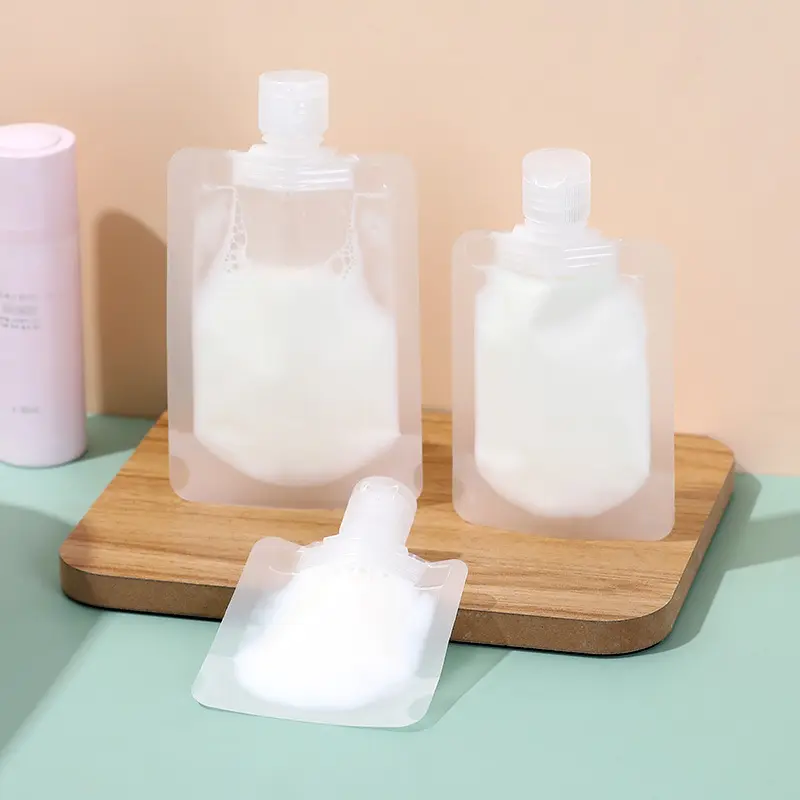 Travel Squeeze Pouches for Lotion & Shampoo, 12pcs/set Leakproof Refillable Cosmetic Container, Portable Travel Cosmetic Container, Makeup Storage Bag, Makeup Bags