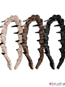 Brushworks Ribbon Zig Zag Headbands - 3 Pack