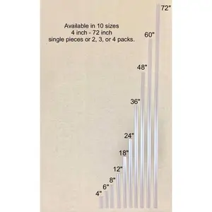 Clear PVC Hinge Piano Style for 3/16" (4.5mm) or 1/8" (3mm), 24 Inch 4 Pack, No Screw or Glue Plastic Aquarium Lid Hinges for Plexiglass Panels, Golf Cart Windshield Hinge Acrylic Panels, Glass Hinges