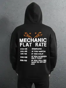 Men's Letter Print Long Sleeve, Regular Fit Casual Drawstring Pocket Hooded Sweatshirt for Daily Outdoor Wear, Men's Going Out Outfit for Spring & Fall, Streetwear, Street Fashion Sweatshirt, Men's Tops, Casual Sports Hoodie, Menswear