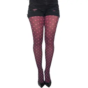 Pink Polka Dot Patterned Tights