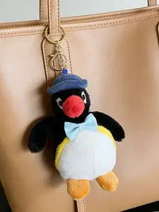 Cute Pingu Plush Keychain, Soft Keychain, Creative Gift, Hanging Decoration, Cartoon Doll Bag Charm, Keychain Kawaii