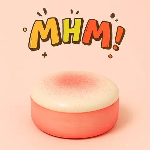 MHM Cake-Like White Peach Oolong Mini Squishy Toy - Slow Rebound Fidgets, Stress Relief Squishies, Tactile Play, Sensory Regulation, Ideal Gift for Ages 12+ (Squishies Collection)