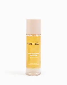 Bare It All Skin Glo-Up Brightening Body Serum - Hydrating Body Serum - 100 ml - Niacinamide, Peptide Complex, Antioxidants & Caffeine - Helps Improve Uneven Skin Tone - Glass Skin Glow & Firm-Looking Skin - For All Skin Types