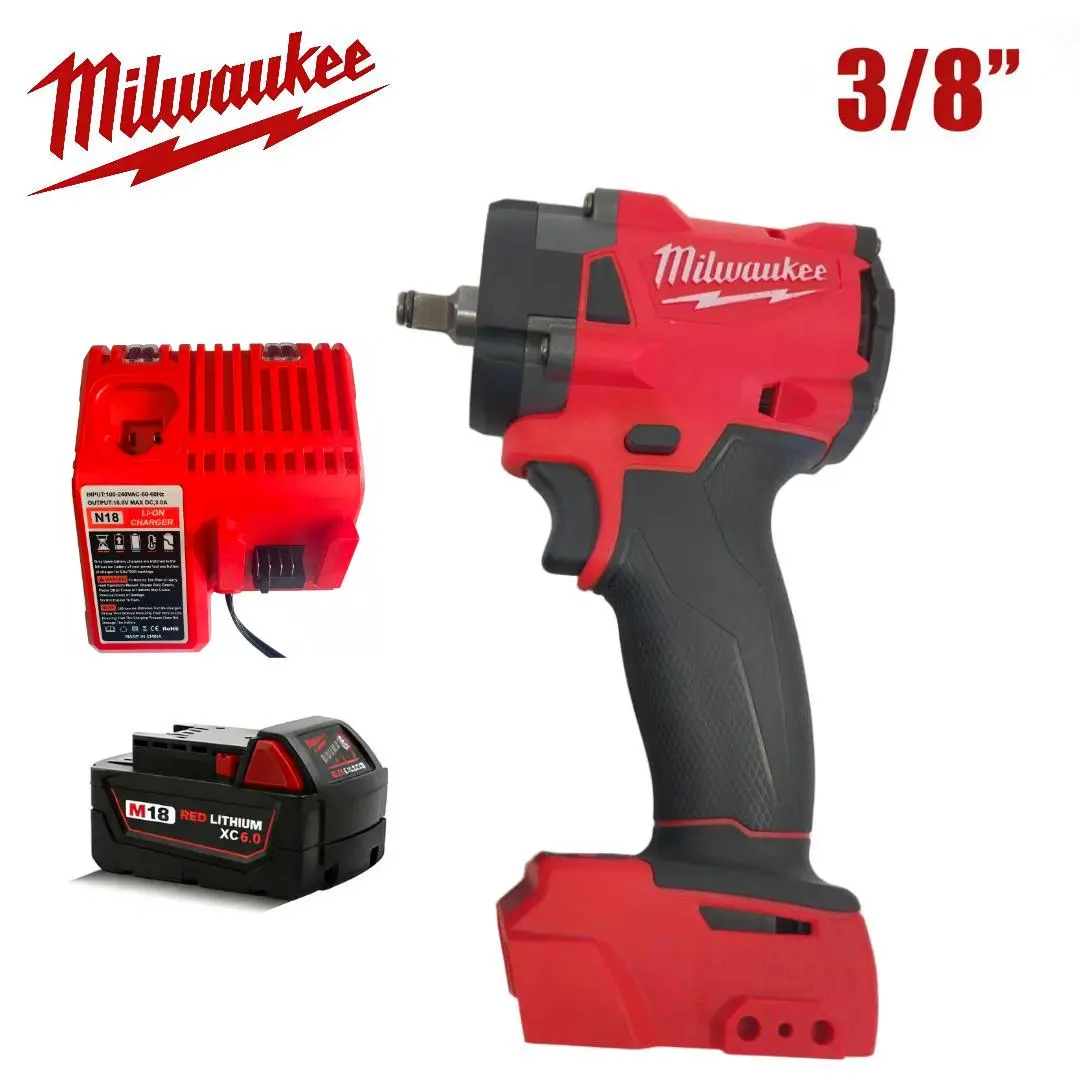 Milwaukee M18 FUEL 3/8" Compact Impact  with Friction Ring  with Tool Only set   Drill Lightweight High Torque  Impact Gun for Professionals & DIY Enthusiasts screwdriver power brushless impact wrench use task maintenance