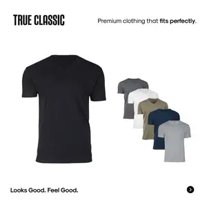 True Classic Men’s Short Sleeve V-Neck T-Shirt – Premium Comfort Fit for Everyday Wear, Casual Streetwear, Workwear, or Men Gifts