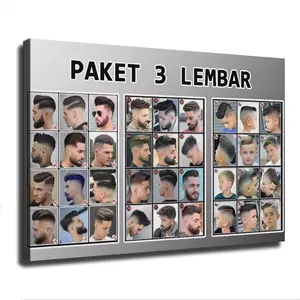 Barber Barber Shop Poster Men's Hairstyle Salon Men's Salon Hairstyle Poster Men's Haircut Poster Art Canvas Print Wall Decor Room Living Room Hallway Kitchen Decor Gift (08*12inch No Framed)