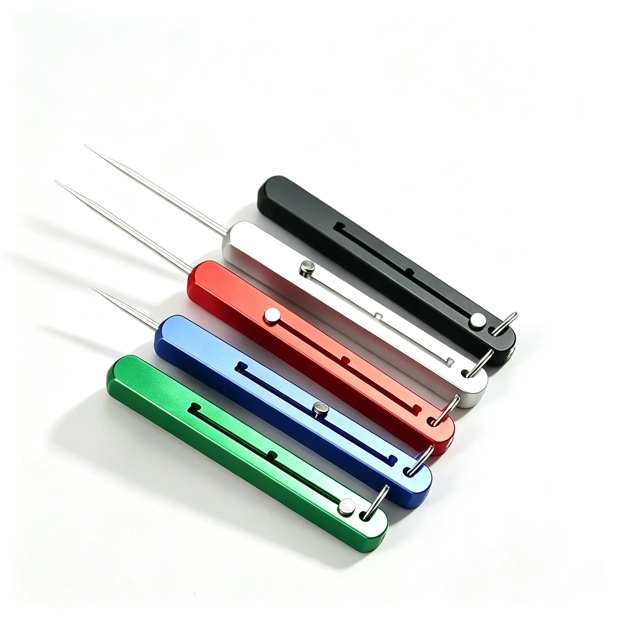 Daily Dental Floss, Stainless Steel-Aluminium Construction, Green Hand Tool Accessory for Oral Care