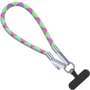2-In-1 Mobile Phone Lanyard Charger Cable, 0.3m Wrist Strap, 1.2m Crossbody Style, 240w USB-C Fast Charging, PD to Type-C Interface, Electronic Cellphone