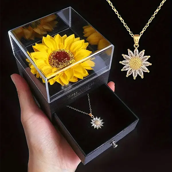 1 Set Simulated Sunflower Gift Set ,Perfect for Valentine`s Day,Mother`s Day,Anniversaries,Spring and Summer Gifts for Mothers,Girlfriends,Wives,Graduation Gifts,Artificial Flower for Special Occasions