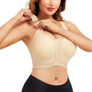 Adjustable front hook bra for women post-surgery, tight-fitting posture corrector vest body shaper post-surgery bra