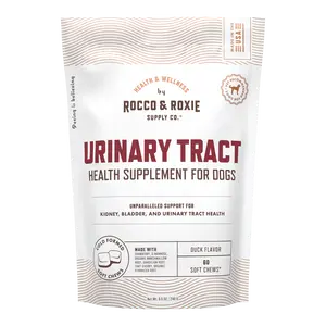 Rocco & Roxie Urinary Tract Health Soft Chews for Dogs - 60 Count, Duck Flavor, Cranberry Extract & Tart Cherry, Vet Recommended, Made in USA