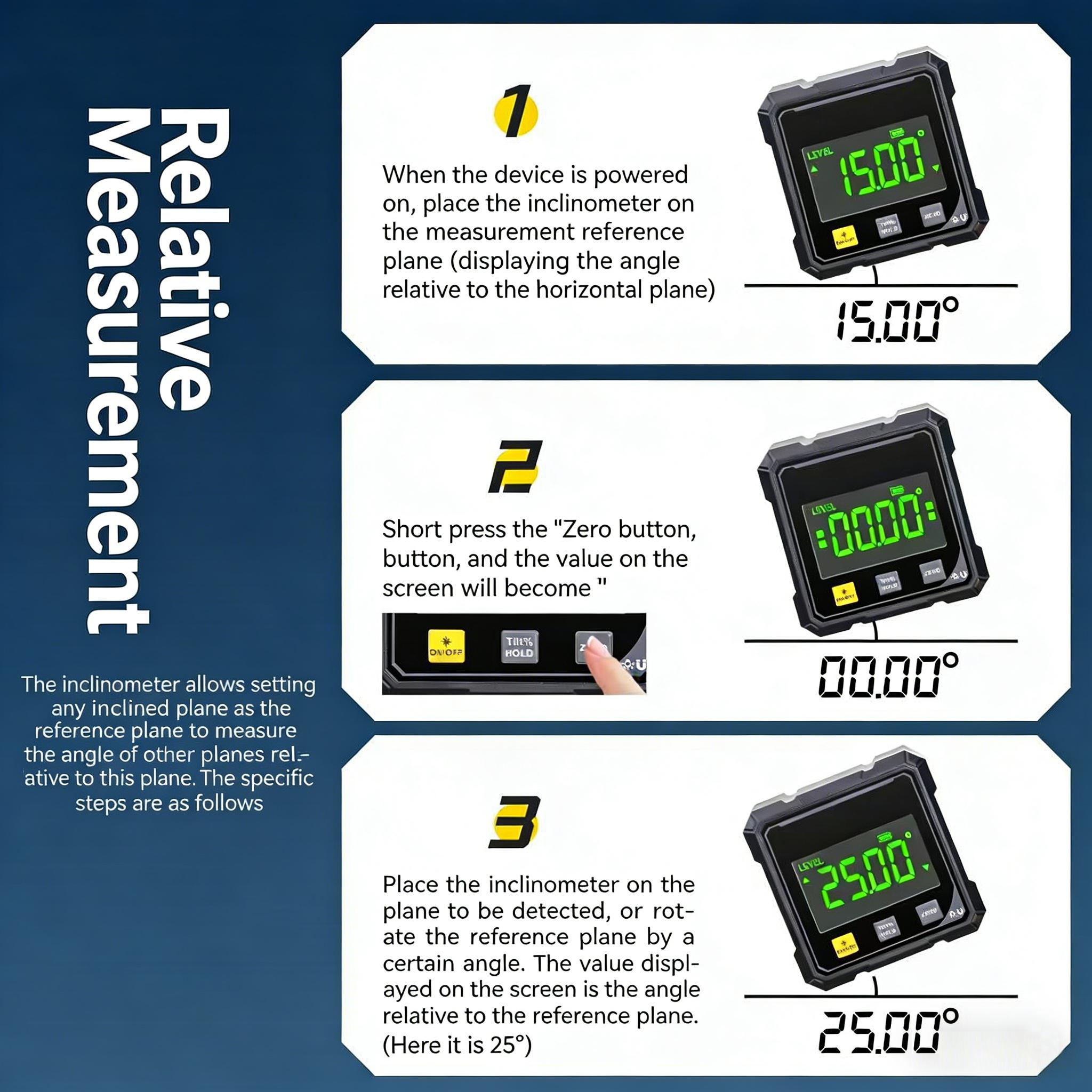 Digital inclinometer/electronic level
