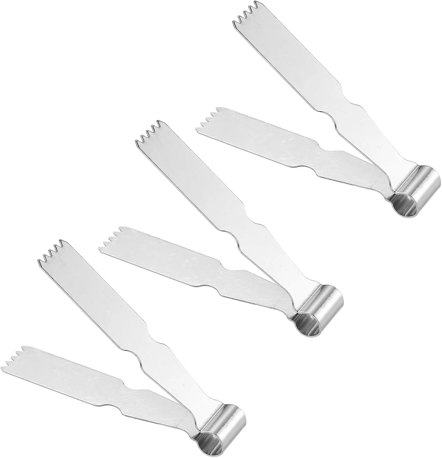 3Pcs Stainless Steel Baking Tool Set Pastry Tongs Dough Scraper Crimper for Decorating Sealing Pie Crust Bread Dessert Cakes Kitchen Baking Gadgets
