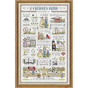 50224 Counted Cross Stitch Kit 9.25"X15.25", A Virtuous Woman (14 Count)