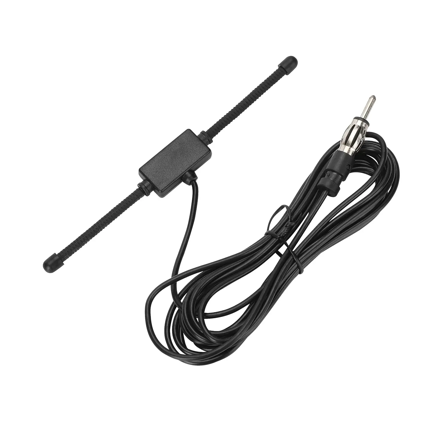 Universal Stereo Car Antenna AM FM Radio Antenna Car Adhesive Hidden Patch Antenna Truck Car Radio Antenna 10ft DIN Plug Connector