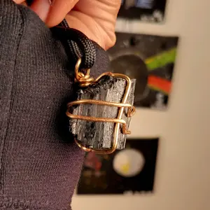 Raw Black Tourmaline Neck Piece
