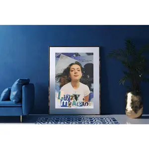 Lizzy McAlpine Vintage Poster - Lizzy McAlpine Blue Music Print