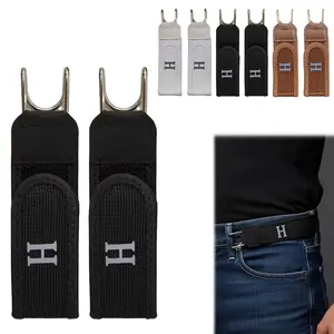 2Pcs No Buckle Elastic Stretch Lazy Belts for Women and Men, Adjustable Buckleless Belt Hook, Invisible Unisex Belt for Jeans, Pants