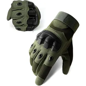 Army green Outdoor Gloves, Full Finger Soft Shell Anti-Slip Durable, Warm Cut-Resistant Gloves, Best Gift for Family