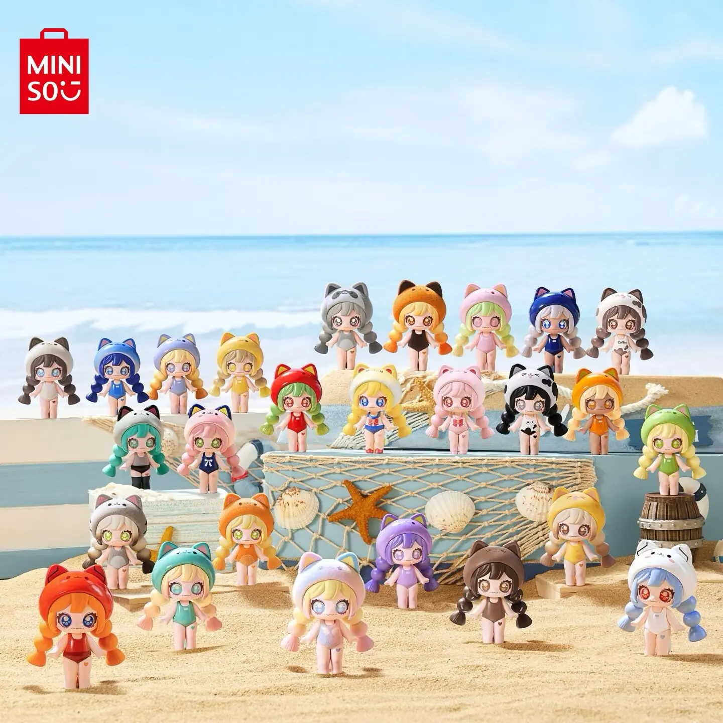 Miniso HOLA Dopamine Cat Series Iconbox Blind Box Figure - Cute Mini Figurines, Adorable Figurines, Blind Bag Collectibles, Miniature Art Toy for Toy Collectors, Fan Gift, Back To School, Whimsical Figurines, Series Figures