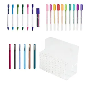 Erin Condren Writing Tools and Storage Bundle with Colorful Pens and Stylish Pen Holder for Office and School Supplies