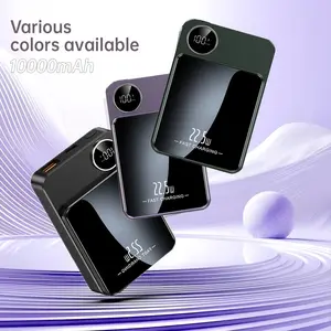 Magnetic Wireless Power Bank 5000/10000mAh, 22.5W/PD20W Fast Charging Portable Charger with LED Power Display, 2 Output & Dual Input External Battery Pack for iPhone 17/16/15/14/13/12/11 & All Android Devices