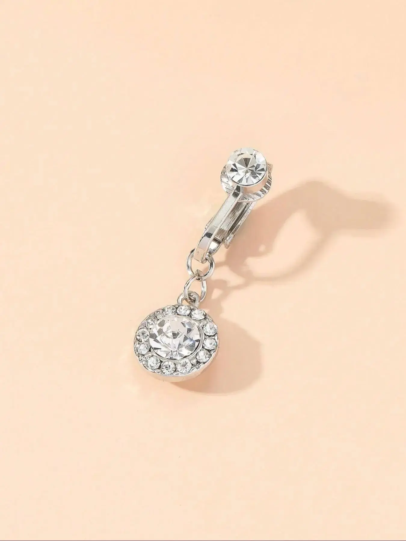 Women's Belly Button Ring Clip-On Fake Navel Piercing Jewelry, Body Jewelry, Bellybar, Copper Chain Design, Casual All-Season Accessory for Nightlife Style