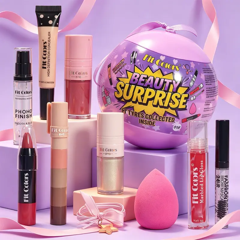 1Set Beauty Surprise Ball, 8 or 11PCS Makeup Kit, Multi-Type Cosmetics Inside, Mystery Gift Set, for Party & Festival,  Makeup Surprise, Cosmetic Blind Box, Beauty Toy Set