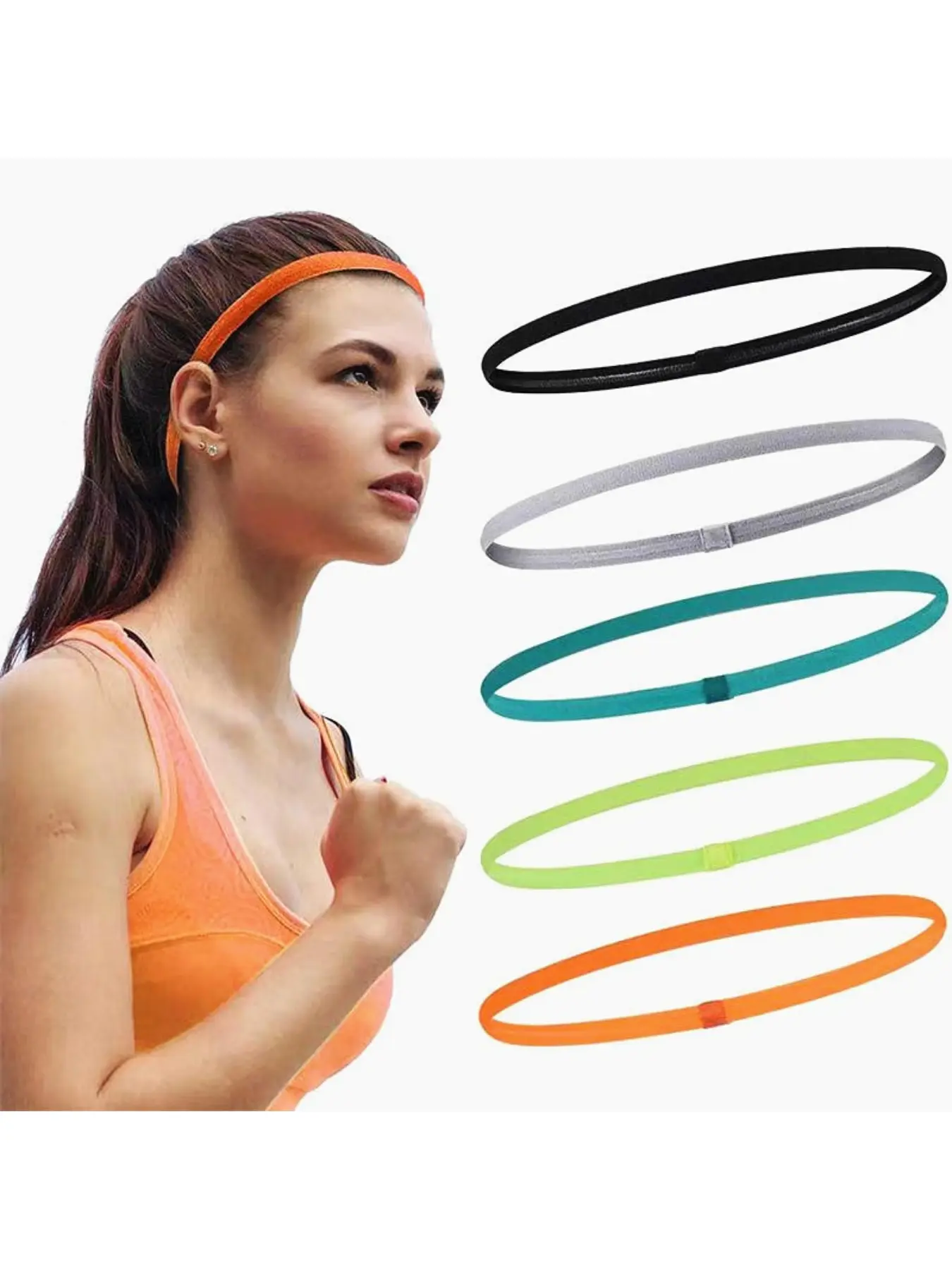 5pcs Popular elastic yoga headband, unisex stretch headband for running and fitness, hair band headband, Workout Headband, Sports Headband