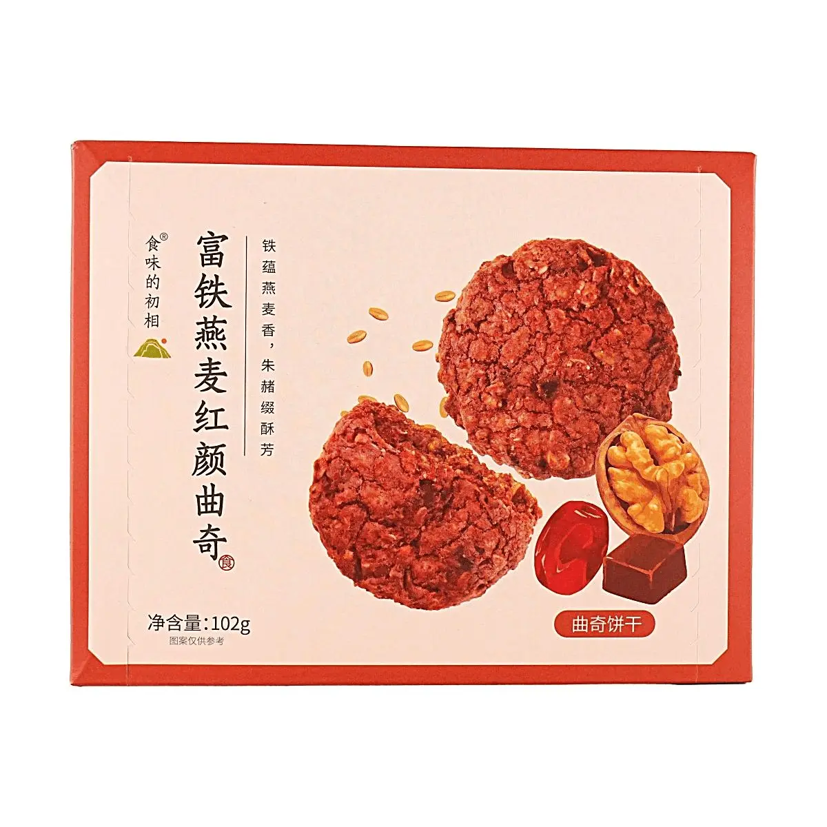 ShiWeiDeChuXiang Iron Fortified Oat Cookies 102g - Rich in Dietary Fiber, Healthy Snack for Adults & Kids