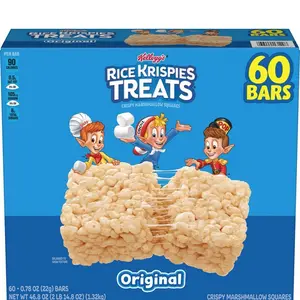 Rice Krispies Treats Original 0.8oz 60 Count Crispy Marshmallow Squares Snack Bars