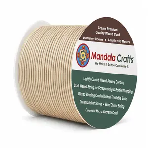 0.5mm Cotton Waxed Cord for Jewelry Making Bracelet Cord Waxed String - Beading String Thread Jewelry Cords for Necklaces String