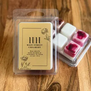 H|H Main Street Creamery 2.5oz 71g Scented Wax Cubes for Home Fragrance Hand Poured in Sarasota,FL