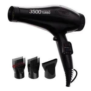 Red PRO 3500 Titanium Turbo Hair Dryer 3 Styling Attachments
