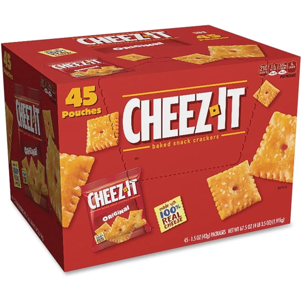 Keebler Original Cheese Baked Snack Crackers, Red - 45 Count